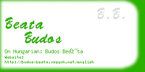 beata budos business card